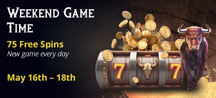 Weekend Game Time 75 Free Spins promotion