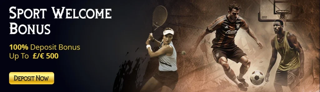 Sports welcome bonus offer: 100% deposit bonus up to £/€500