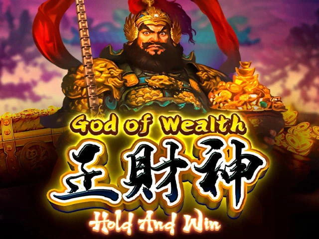 God of Wealth slot game with Chinese warrior and gold coins