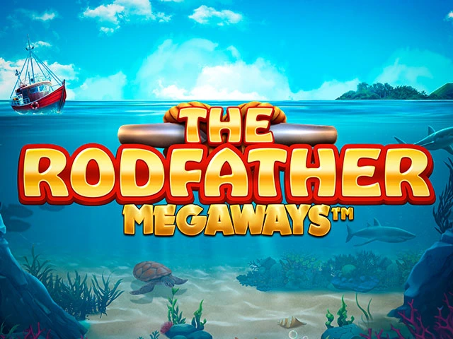 The Rodfather Megaways slot game underwater scene with sharks and turtle
